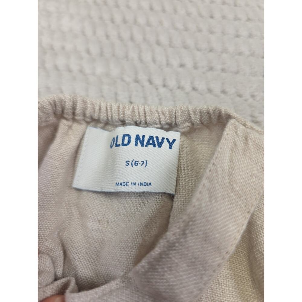 Old Navy Romper Girls Small 6/7 Capri Length Wide Leg Eyelet Trim - Picture 5 of 7